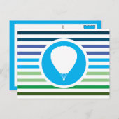 シックストライプのバルーニング葉書 ポストカード (正面/裏面)