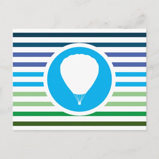 シックストライプのバルーニング葉書 ポストカード (正面)