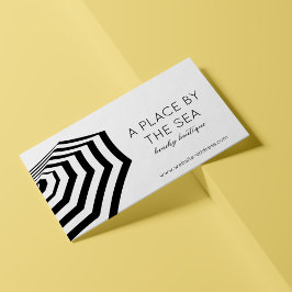 シックストライプのビーチアンブレラブティック 名刺