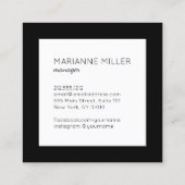 シックストライプのビーチアンブレラロゴブティック スクエア名刺 (裏面)