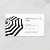 シックストライプのビーチアンブレラロゴブティック 名刺 (裏面)