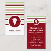 シックストライプのピッツェリア 名刺 (正面/裏面)