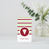 シックストライプのピッツェリア 名刺 (スタンド正面)