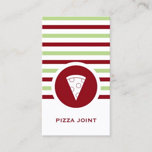 シックストライプのピッツェリア 名刺 (正面)