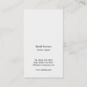 シックストライプのファッションモデルアパレルブティック 名刺 (裏面)