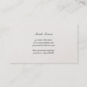 シックストライプの銀フェイク箔とブラックモノグラム 名刺 (裏面)