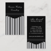 シックストライプビジネスカードグレー 名刺 (正面/裏面)
