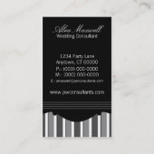 シックストライプビジネスカードグレー 名刺 (裏面)