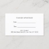 シックストライプフェイクゴールドフォイルアポイントメントアラーム 予約カード (裏面)