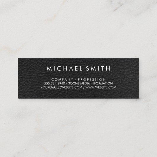 シックストライプフェイクレザー スキニー名刺 (裏面)