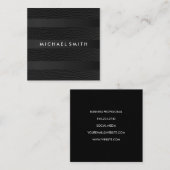 シックストライプフェイクレザー スクエア名刺 (正面/裏面)