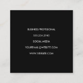 シックストライプフェイクレザー スクエア名刺 (裏面)