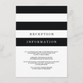 シックストライプブラック結婚ズの挿入カード エンクロージャーカード (正面)