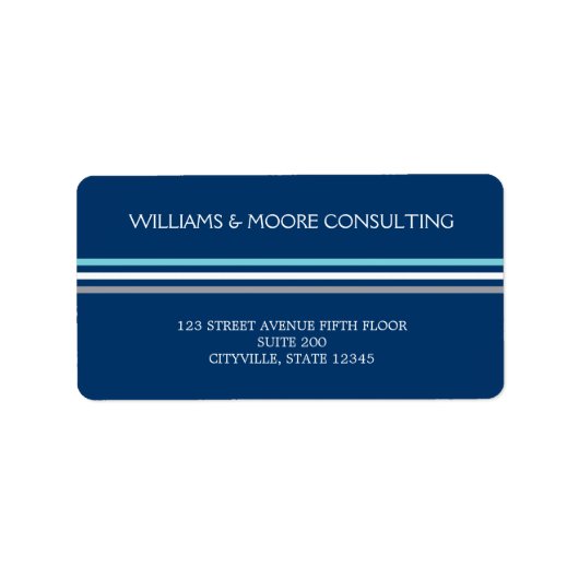 シックストライプ住所 シール (正面)