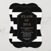 シックストライプ招待状 招待状 (正面/裏面)