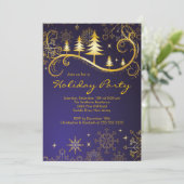 シックスノーフレークズクリスマスツリーホリデーパーティ 招待状 (スタンド正面)