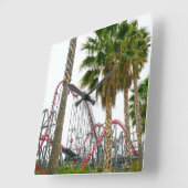 シックスフラグス魔法マウンテン スクエア壁時計 (傾斜)