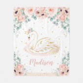 シックスワンお洒落プリンセス赤面ピーチフローラ フリースブランケット (正面)