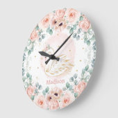 シックスワンプリンセス赤面ポピーフローラガールベッドルーム ラージ壁時計 (傾斜)