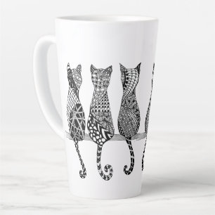 シックス猫ちゃんオンアブランチラテマグ カフェラテマグ