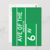 シックス・アヴァーニューヨーク・通り・サイン ポストカード (正面/裏面)