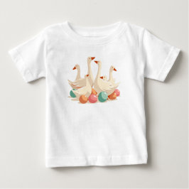 シックス・ギース・ア・レイイング カットアウト ステンシルスタイル ベビーTシャツ