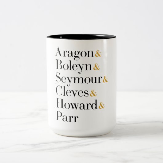 シックス・ザ・ミュージカル・クイーンズ – アンパサンドの名前Tシャツ ツートーンマグカップ (中央)