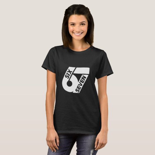 シックス セブン クール ミーム 67 おもしろい数字 Tシャツ (正面フル)