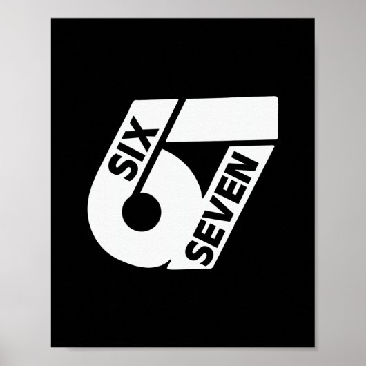 シックス セブン クール ミーム 67 おもしろい 数字 ポスター (正面)