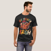 シックス セブン ブルー おもしろ七面鳥のミームアート Tシャツ (正面フル)