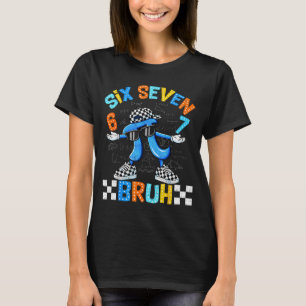 シックス セブン ブル 3.14 ナンバー チェック柄 67 ミーム キッズ Tシャツ