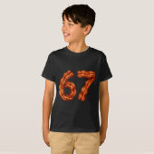 シックス セブン ベーコン クール ミーム 67 楽しい 数字 Tシャツ (正面フル)