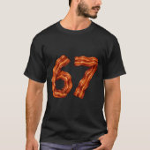 シックス セブン ベーコン クール ミーム 67 笑える 数字 Tシャツ (正面)