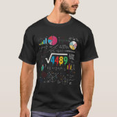シックス セブン 数学教師 67 メモ スクエア ルート 4489 Sl Tシャツ (正面)