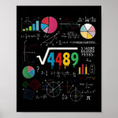 シックス セブン 算数 先生 67 ジョーク 平方根 4489 スラ ポスター (正面)
