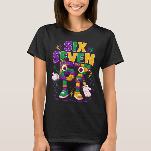 シックス セブン 脳みそイタリア おもしろ 67 キッズ マルディグラ Tシャツ (正面)