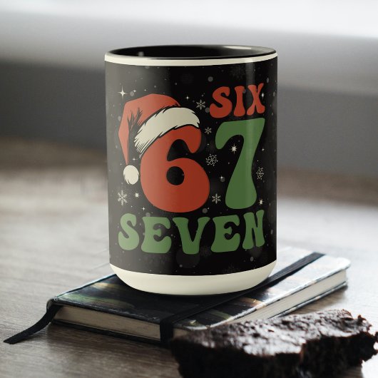 シックス セブン 67 おもしろサンタ帽子 クリスマス メメ マグカップ