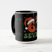 シックス セブン 67 おもしろサンタ帽子 クリスマス メメ マグカップ (正面左)