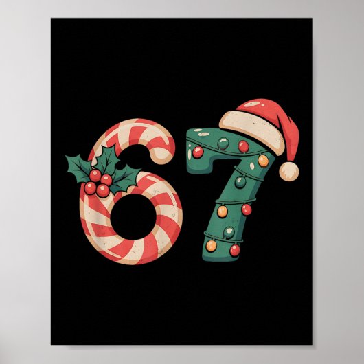 シックス セブン 67 ミーム クリスマス ポスター (正面)