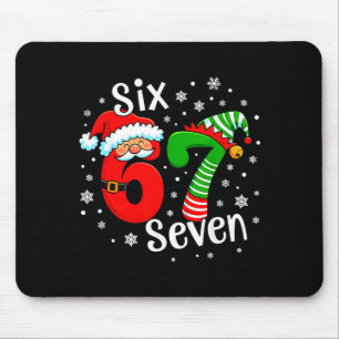 シックス セブン 67 ミーム 6 7 妖精 サンタ クリスマス マウスパッド