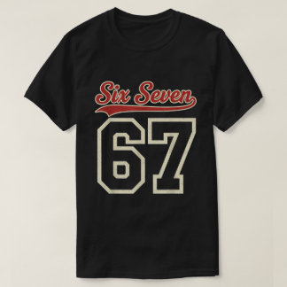 シックス セブン 67 ヴィンテージ ジャージ デザイン Tシャツ