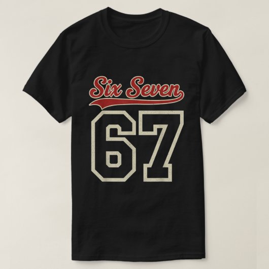 シックス セブン 67 ヴィンテージ ジャージ デザイン Tシャツ (デザイン正面)