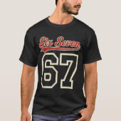 シックス セブン 67 ヴィンテージ ジャージ デザイン Tシャツ (正面)