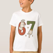 シックス セブン 67 6 7 クリスマス サンタ エルフ メメ Tシャツ (正面)