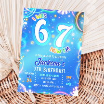 シックス セブン 6 7 ネオン グロー グルービー スペース ボーイ 誕生日