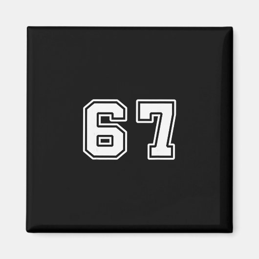 シックス セブン 6 7 ミーム 67  マグネット (正面)