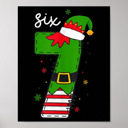 シックス セブン 6 7 メメ サンタ クリスマス 数字 67 ポスター (正面)