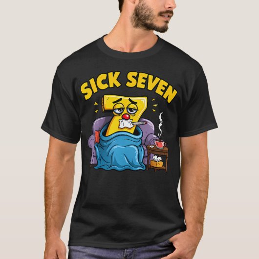 シックセブンミームTシャツ 楽しい言葉遊び Tシャツ (正面)