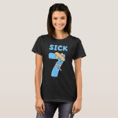 シックセブンメメTシャツ 67 シックスセブン 面白い言葉遊び Tシャツ (正面フル)