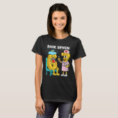 シックセブン ミーム ６７ シック７ おもしろ 看護婦 レディース Tシャツ (正面フル)